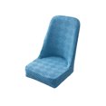 thumbnail image 2 of Fasiaou Large Arc Half Pack Elastic Dining Chair Cover Universal Fit for Household Chair Cushion and Backrest Protection One Size,Blue, 2 of 6
