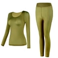thumbnail image 1 of FAIWAD Ensemble de sous-Vêtements pour Femmes Manches Longues Col Rond Hauts et Pantalons Ensemble Basique Extensible Sans Couture, 1 of 8