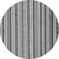 thumbnail image 1 of Ahgly Company Indoor Round Abstract Gray Modern Area Rugs, 4' Round, 1 of 4