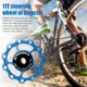thumbnail image 4 of Ciclismo Desviador trasero de bicicleta 11T guía de velocidad de bicicleta de carretera pieza de rueda de polea (azul) Likrtyny Para estrenar, 4 of 5
