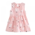 thumbnail image 2 of Summer Toddler Girl Sleeveless Floral Printed Dress Casual Children Cotton Sundress Outfit, 2 of 6