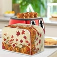 thumbnail image 4 of ZUXONGSY Fall Pumpkin Maple Leaf Toast Cover 4 Slice Kitchen Small Appliance Covers Wide Slot Universal Size Microwave Oven Dustproof Cover Kitchen Bakeware Protector Women Gifts, 4 of 7