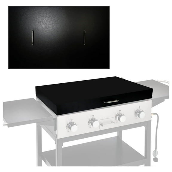 - Griddle Cover -Fits 5004 Griddle 36 Inch-Flat Top Grill Cover With Steel Handles & Hanging Brackets-Griddle Lid Perfect for Front and Rear Grease Griddle Tops-With 2 Handles