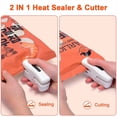 thumbnail image 5 of Mini Sellador de Bolsas Recargable, Sellador Térmico 2 en 1 con Cortador para Bolsas de Patatas Fritas, Almacenamiento Portátil de Alimentos, Frescura para Aperitivos, 5 of 5