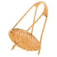 thumbnail image 3 of Raindrops Fruit Storage Woven Handle Basket Khaki 1Pcs, 3 of 8