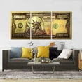 thumbnail image 2 of Hieng Dollar Money Canvas Wall Art Decor Vintage 100 Dollar Bill Motivational Poster Painting for Home Decor and Office Living Room Artwork Unframed, 2 of 6