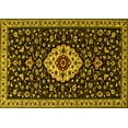 thumbnail image 1 of Ahgly Company Machine Washable Indoor Rectangle Medallion Yellow Traditional Area Rugs, 6' x 9', 1 of 4