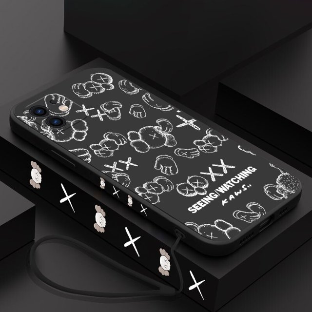 Funda de teléfono con diseño de muñeca de dibujos animados para iPhone, 12, 13, 11, 14 Pro Max, Mini, X, XR, XS, MAX, 7, 8 Plus, 6, 6S Plus, k-kaw Fivean unisex