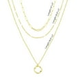 thumbnail image 3 of Necklaces for Women Trendy Women'S Jewelry Women's Valentine's Day Layered Gold Necklace Stackable Exquisite Round Clip Chain, 3 of 4