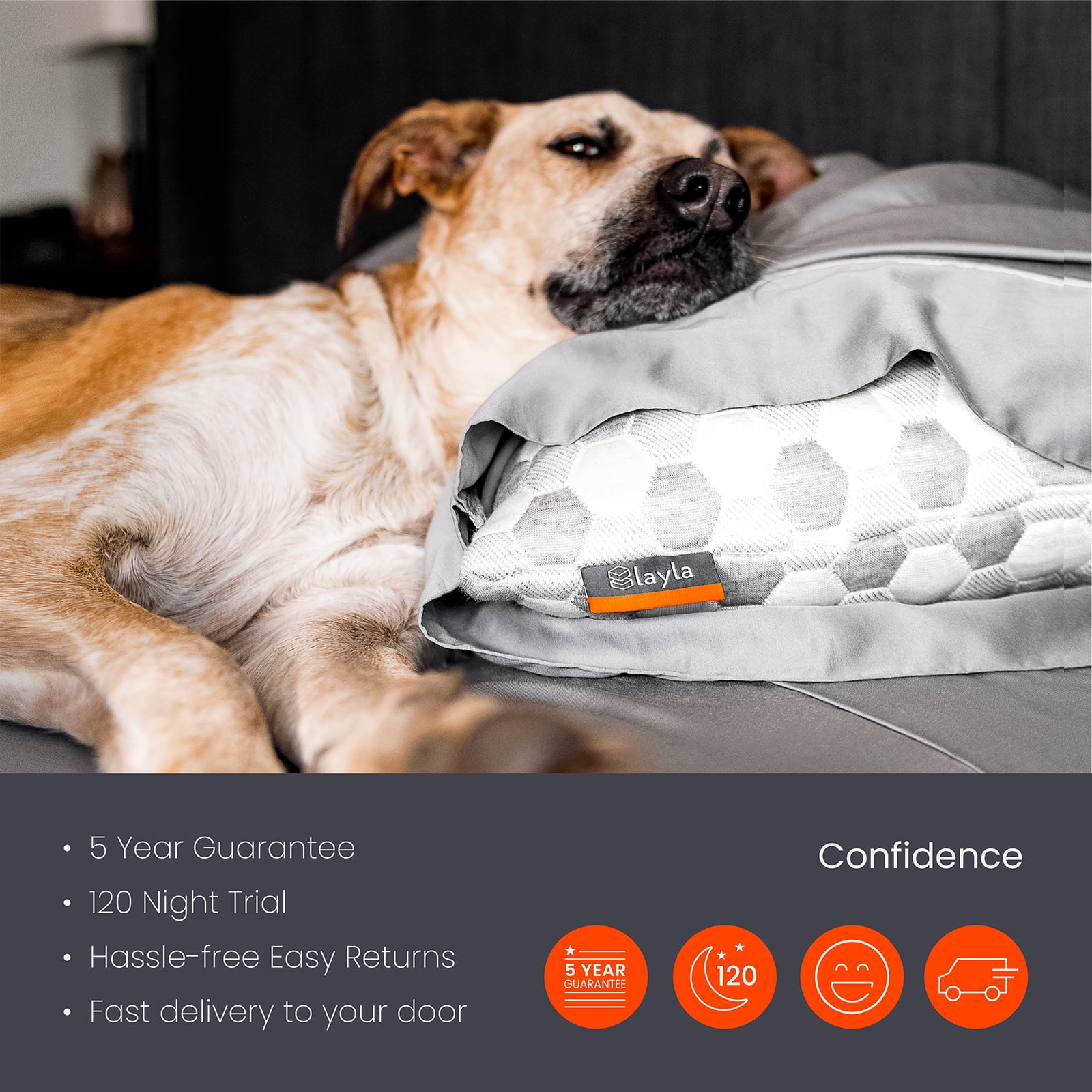 Layla Bamboo Bed Sheets | Breathable with Temperature Control | (Gray, Queen)