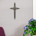 thumbnail image 2 of Weathered Whitewash Flower Cross 9 x 16 Metal Decorative Wall Tabletop Cross Figurine, 2 of 5