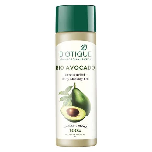 Biotique Cado Avocado Stress Relief Body Massage Oil 200ml - 1 Pack