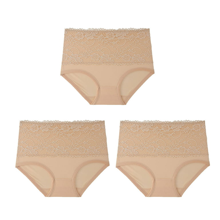 DORKASM Super Absorbent Period Panties High Waisted Soft Seamless 3 Pack  Women's Period Underwear Menstrual Period Panties Underwear Complexion L
