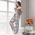 thumbnail image 4 of Uemuo Cute Geese Pattern Women's Wide Leg Palazzo Lounge Pants with Pockets Light Weight Loose Comfy Casual Pajama Pants-, 4 of 9
