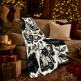 thumbnail image 3 of Gothic Death Moth Botanical Floral Gothic Motif, Cozy Friendship Quote Scene, Warm Flannel Blanket for Living Room and Reading Nook, Art Lovers Friendship Gift, Artistic Home Decor, 3 of 9