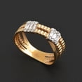 thumbnail image 5 of 0.35 TCW Solid 18Kt Rose Gold SI Clarity HI Color Diamond Criss Cross Ring, 5 of 5