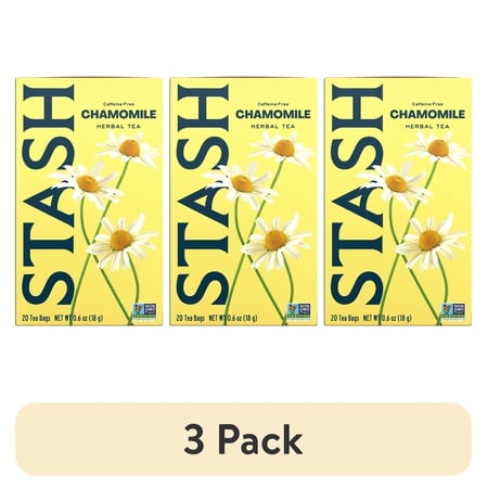(3 pack) Stash Tea Chamomile Herbal Tea Bags 20 Ct
