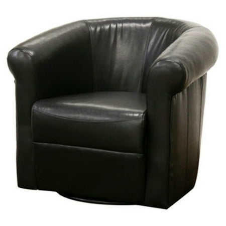 UPC 878445009946 product image for Baxton Studio Julian Black Faux Leather Club Chair with 360 Degree Swivel | upcitemdb.com
