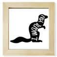 thumbnail image 1 of Black Squirrel Animal Outline Natural Square Picture Frame Wall Tabletop Display, 1 of 3