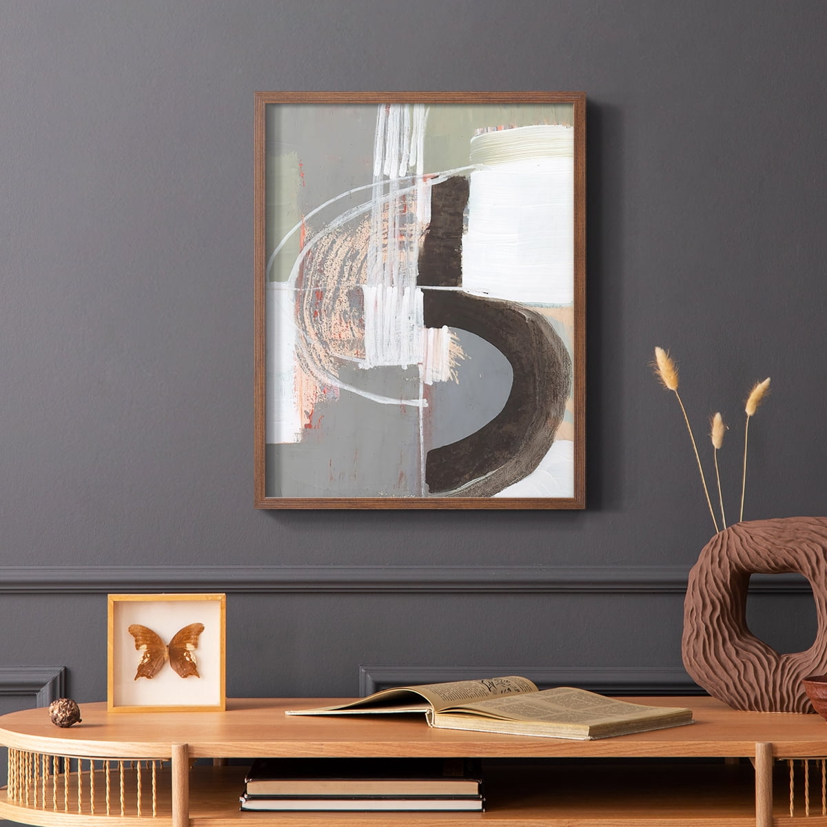 Arching Neutrals III in Paper Solid Wood 11 x 14 Framed Print