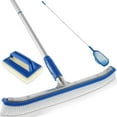 thumbnail image 3 of Swimming Pool Brush Set Portable Swimming Pool Cleaning Brush with 63in Handle Lightweight Pool Brush Set Adjustable Aluminum Handle Pool Brush Easy Storage Sponge Scrub Brush for Tile Po, 3 of 11