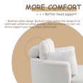 thumbnail image 5 of Oversized Swivel Accent Chair Set of 2, 360 °Swivel Barrel Chair with Moon Storage Ottoman, Loveseat Circle Swivel Lounger Armchair with 4 Pillows White, 5 of 7
