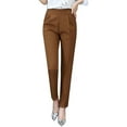 thumbnail image 2 of BLOCLOALO Dress Pants Baggy Pants Women's New Thin Elastic Loose Large Size Korean Version of Everything Long Trousers Casual Trousers Haren High Waisted Pants Work Pants Stretch Pants Wine L, 2 of 9