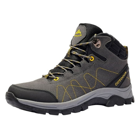 

WEAIXIMIUNG Work Boots for Men Comfort Men Shoes Couple Hiking Shoes Fashion Thick Sole Outdoor Mountaineering Sneakers