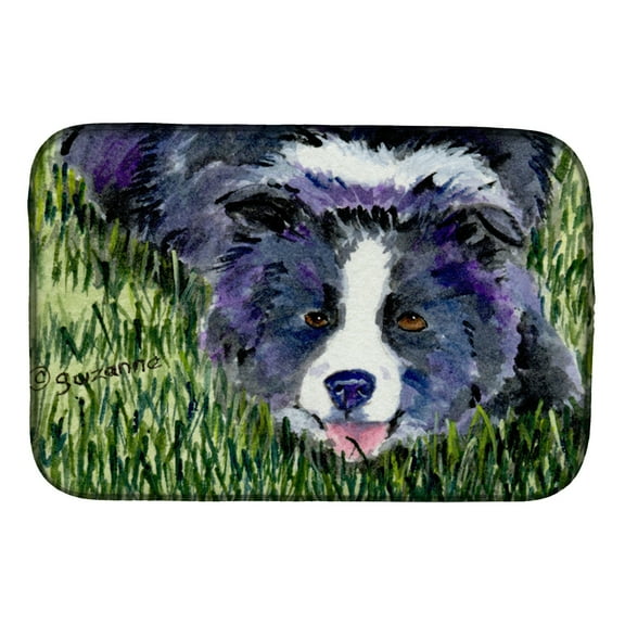 Border Collie Dish Drying Mat
