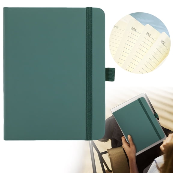 Hardcover Lined Journal, Thick Paper, Sketching Notebook, Dark Green