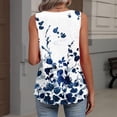 thumbnail image 6 of Iaqnaocc Womens Tank Tops 2026 Summer Sleeveless Loose Fit Floral Print Boho Tunic Dressy Casual V Neck Womens Fashion Clothes Dark Blue XXL, 6 of 6