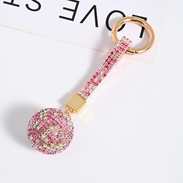 Rhinestone Ball Alloy Claw Keychain Cute Car Keychain Bag Purse Decor Pendant