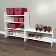 thumbnail image 4 of Wood Shoe Storage Rack White Finish, 4 of 5