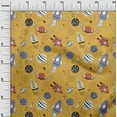 thumbnail image 3 of oneOone Rayon Mustard Yellow Fabric Galaxy Quilting Supplies Print Sewing Fabric By The Yard 56 Inch Wide, 3 of 5