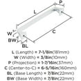 thumbnail image 2 of Mulholland 6-5/16 in (160 mm) Center-to-Center Gilded Bronze Cabinet Pull, 2 of 7