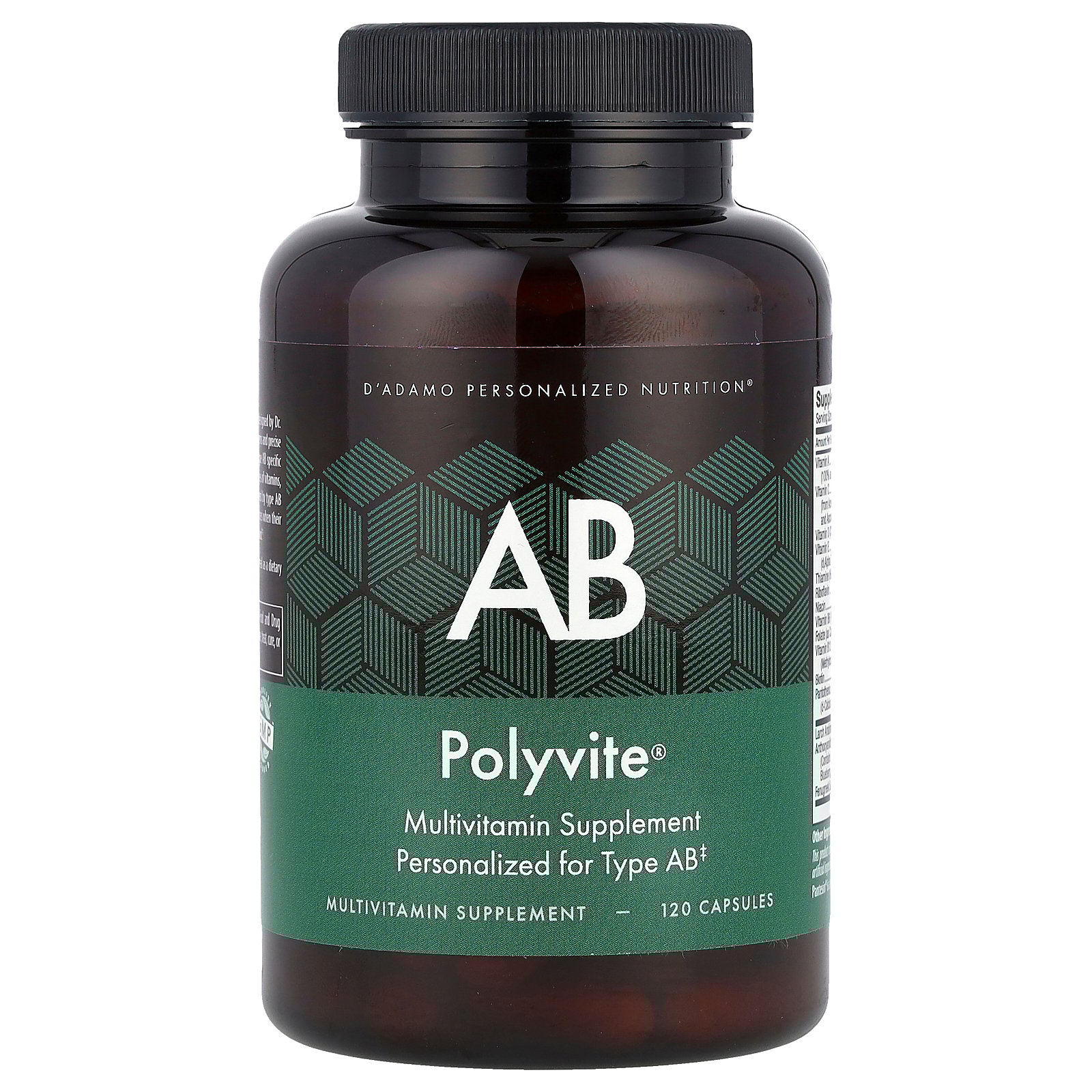 D'Adamo Personalized Nutrition - Polyvite AB - 120 Capsules