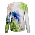 thumbnail image 5 of WXLWZYWL Trendy Sweatshirts For Women 2023 Women Classic And Winter Floral Print Crewneck Long Sleeve Loose Sweatshirt Tops, 5 of 5