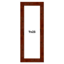 7x23 Walnut Brown Veneer Real Wood Picture Frame Width 1.75 inches | Interior Frame Depth 0.5