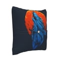 thumbnail image 3 of LNWH Blue Wolf Head Illustration Throw Pillow Covers, Square Soft Linen Decorative Pillow Cases, 20"x20", 3 of 8