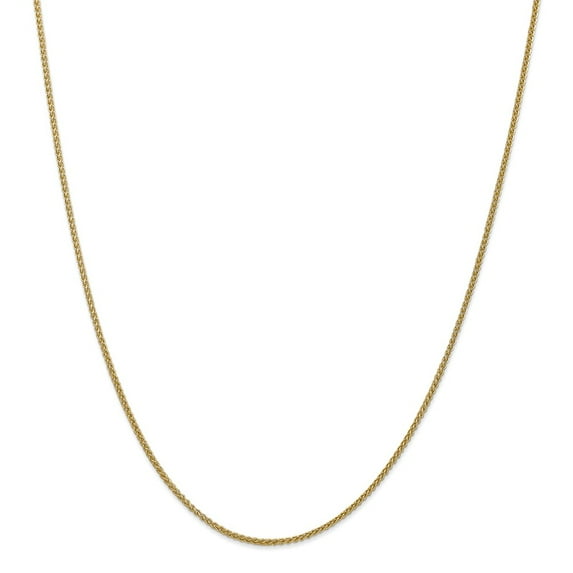 14k Yellow Gold 1.55mm Wheat Chain Necklace - with Secure Lobster Lock Clasp 22"