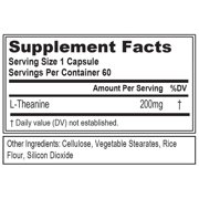 L Theanine 200mg Capsules for Focus and Relaxation - Evlution Nutrition L-Theanine 200mg Nootropic Supplement for Attention Energy and Focus - Daytime Mood Support and Nootropic Focus Supplement
