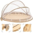 thumbnail image 3 of Bamboo Basket Food Woven Serving Tent Cover Tray Manual Container Dustpan Hand  Mesh Fruit Covered, 3 of 6