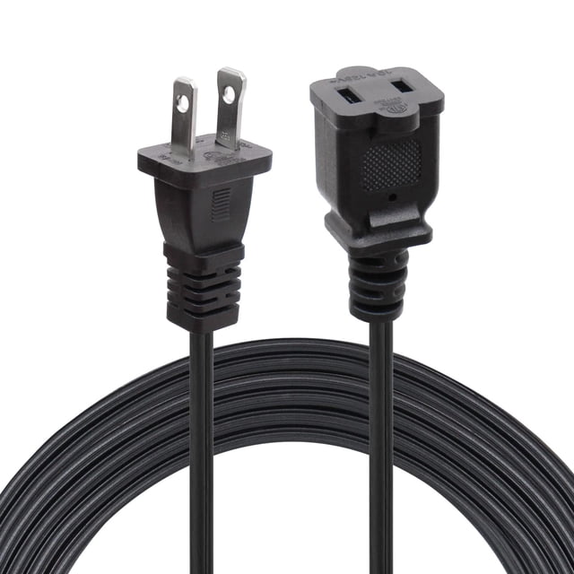 Cable de alimentación Yeatel de 5 m, 2 clavijas, polarizado, certificado UL