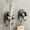 Black, variant on Suction Cup Shower Head Holder, Adjustable Movable Wall Mounted Hook, No-Drill Multifunctional Storage Clip for Bathroom Kitchen