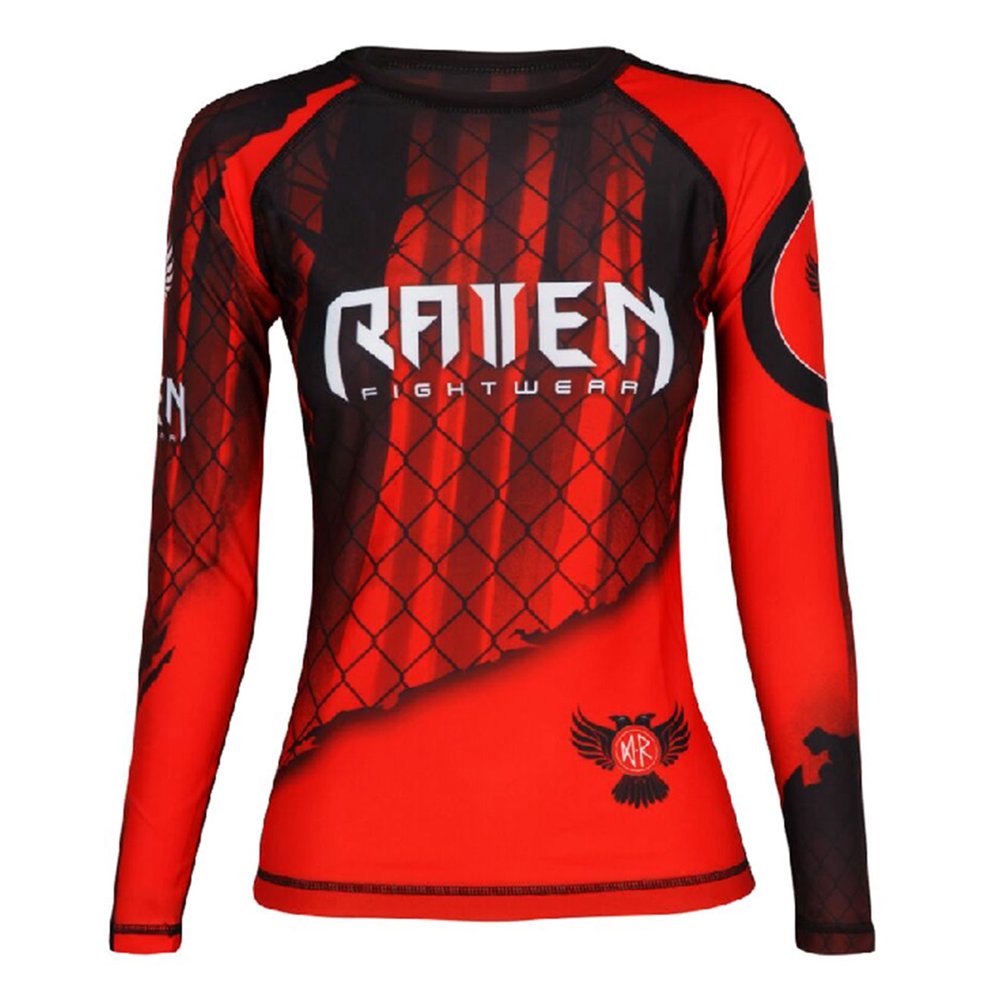 Raven Fightwear Raven Fightwear Women's The Red Rash Guard MMA BJJ