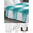 thumbnail image 5 of Queen Size Flat Sheet Only, Turquoise Buffalo Check Soft Brushed Microfiber Bed Sheets, Farmhouse Modern Teal Plaid Hotel Quality Breathable Bedding Top Sheet, Easy Care, 90"x102", 5 of 9