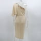 thumbnail image 4 of Vestidos de Fiesta Elegantes para mujer Traje de vacaciones con cremallera de color sólido irregular Cgtredaw Beige T M para Mujer, 4 of 9
