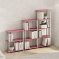 thumbnail image 4 of Furinno Turn-N-Tube 5-Tier Multipurpose Compact Display Rack, Shelving Unit, Bookcase, Pink/White, 4 of 6