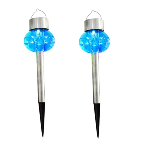 2-Pack Solar Pathway Lights - Waterproof Garden Lamps with Auto-Dusk to Dawn Sensor for Yard and Landscape