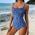 thumbnail image 2 of PMVFHDE Pièce Maillot de Bain pour Femmes Maillot Confortable Bleu,P, 2 of 5
